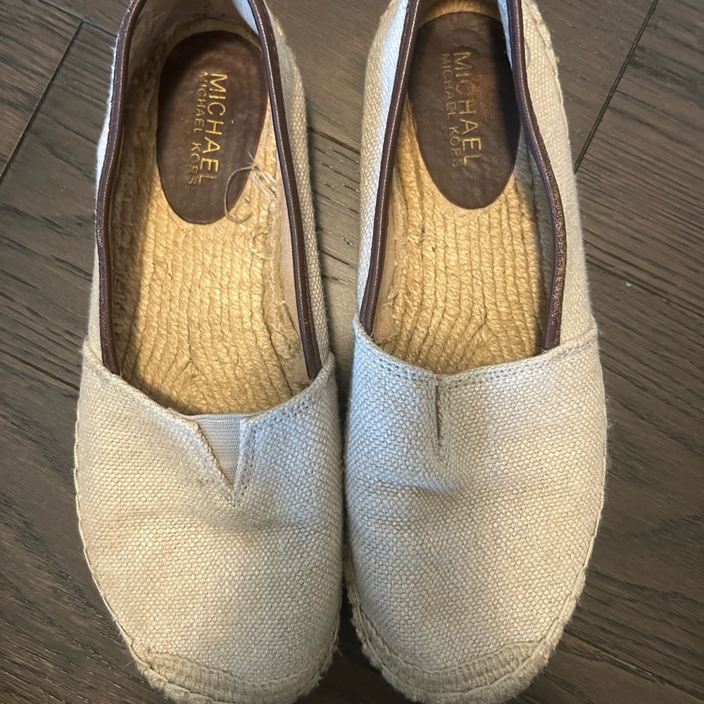 Michael Kors Tan Espadrille Loafers